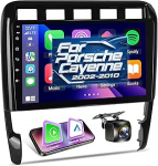 NHOPEEW 2G + 64G Android autoradio Porsche Cayenne 2002-2010 jaoks - Traadita Carplay & Android auto - 9-tolline Android stereo WiFi EQ GPS Mirror Link FM RDS + AHD tagantvaate kaamera ja mikrofoniga