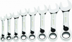 Williams WS-1168RCS 8-Piece Stubby Reversible Ratcheting Combination Wrench Set