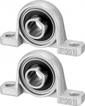 hankekaart KP001 Pillow Block Bearing, 12 mm l&auml;bim&otilde;&otilde;t, tsingisulam/kroomteras, kruvilukk (2 tk)