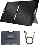 ECO-WORTHY Faltbares Solarpanel, 100 W, 12 V, zusammenklappbar, monokristallin, mit verstellbaren Halterungen, zum Aufladen von 12 V Akku, Wohnmobil, Wohnmobil, Boot, Kraftstation