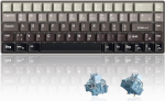 MageGee MK-Box 60% Gaming Keyboard German QWERTZ Layout, Hot-Swappable Compact Wired Mechanical RGB Keyboard with EVA Damping Foam, Blue Whale Switch for Win/Mac, Grey