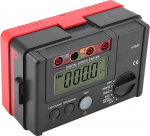 UT521 Digitaalne maandustakistuse tester 3-juhtmeline 2-juhtmeline testimine elektris&uuml;steemide jaoks koos 20 grupi andmete salvestamise / tagasikutsumisega inseneridele Punane ja hall