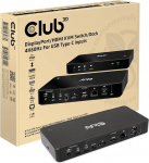 Club 3D KVM Switch/Dock DisplayPort/HDMI 4K60Hz 2 USB Type-C sisendile