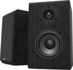 LONPOO LP42 passiivsed raamaturiiuli k&otilde;larid paar, 75W * 2 Hi-Fi Sound Classic puidust k&otilde;larid 4 "s&uuml;sinikkiust Woofer ja 0,75" Silk Dome Tweeter (Wood grain black)