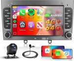 Hodozzy Carplay autoraadio Peugeot 308 408 2007-2015 koos USB USB-C, 7-tolline Bluetooth 5.0 Android Car/DSP/FM/RDS/SWC + tagurduskaamera + tagurduskaamera