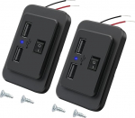 2 x 4.8A Dual USB autolaadija pistikupesa koos l&uuml;litiga, 12V/24V adapter, Power USB kiirlaadimise pistikupesa paneel LED-iga paadi, maasturi, haagissuvila, haagissuvila, veoauto, meres&otilde;iduki jaoks
