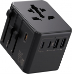 Auxmir reisiadapter maailmas, universaalne pistikupesa adapter 2 USB A ja 3 USB C, rahvusvaheline reisipistik Saksamaa, USA, Inglismaa, Jaapan, Austraalia, Tai, reisiadapter reisimiseks.