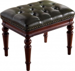 Hocker Dressing Hocker Bedroom Solid Wood Makeup Piano Hocker Leather Guzheng Comfortable Foot Hocker Shoe Bench Change (Color : Green, Size : 56x41x46cm)