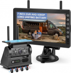 Traadita p&auml;ikesepoolne tagurduskaamera 7-tolline 1080P monitor, magnetiline tagurduskaamera juhtmevaba 10000 mAh akuga, toetab 4 kaamerat, traadita kaamera haagissuvila, veoauto, auto, haagissuvila (VS-7B)
