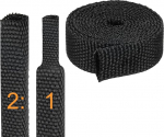 hankekaart Schrumpfschlauch, 2:1 suhe, 5/16 Zoll ID, 91 cm, geflochtene Kabelh&uuml;lsen, Stoff, gewebt, Schrumpfschlauch, Schutz f&uuml;r Kabelbaum, Kabelmantel, Schlauchdraht, Schwarz