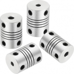 hankekaart Flexible Kupplungen, 3,17 mm auf 4 mm, Gelenkverbinder aus Aluminiumlegierung, flexible Wellenkupplungen, Motorkupplung f&uuml;r 3D-Drucker, CNC-Maschine, Motorf&uuml;hrung, DIY-Encoder D15 x L 20