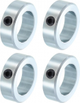 sourcing map Screw Collars 4 Pack Bore Galvanized Steel 2-1/4" OD 7/8" Width Axle Boot for Linear Rod Shaft Guide