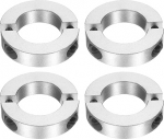 sourcing map Doppelter geteilter Schaftkragen, 20 mm Bohrung, zweiteiliger Klemmkragen, 35 mm Au&szlig;endurchmesser, 8 mm Dicke, Aluminiumlegierung, Schraubspaltring, 4 St&uuml;ck