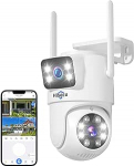 Hiseeu Dual Lens: 3MP v&auml;ljas WiFi j&auml;lgimiskaamera, 2.4G/5G Dual View PTZ WiFi kaamera v&auml;ljas, 360&deg; p&ouml;&ouml;rlev isiku tuvastamine automaatse j&auml;lgimisega, v&auml;rviline &ouml;&ouml;n&auml;gemine, IP66