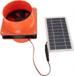 Solar Powered Exhaust Fan, 10 W 5 V Solar Panel Ventilation Fan, 4.72 Inch Solar Extractor Fan for Outdoor Home, Chicken Material, Shed, Pet House, Greenhouse