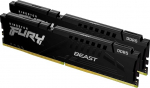 Kingston Fury Beast KF564C32BBEK2-32 DDR5 32GB (2x16GB) 6400MT/s CL32 DIMM Desktop Gaming Memory Kit koos 2 AMD EXPO ja Intel XMP mustaga