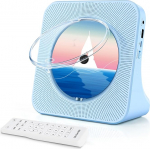 Kaasaskantav Bluetooth CD-m&auml;ngija koos k&otilde;laritega, kodune CD-m&auml;ngija lastele, toetab Bluetooth-vastuv&otilde;tjat/saatjat/FM-raadio/k&otilde;rvaklappide pesa/USB, kaugjuhtimispult, sinine