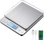 1 kg / 0,01 g USB laadimine T&auml;ppiskaalud Digitaalsed k&ouml;&ouml;gikaalud Suure t&auml;psusega grammi kaalud Digitaalsed kaalud Kirjakaalud Kodumajapidamiste kaalud Roostevabast terasest kaalupind Ideaalne ehteid, m&uuml;nte, pulbrit, k&uuml;psetamiseks