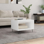 Kohvilaud, valge, 60 x 50 x 40 cm, puitmaterjal, kohvilaud, elutoa laud, k&uuml;ljelaud, elutuppa ja kontorisse, keskpunktiks kodus.