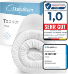 Dailydream madratsitopper 160 x 220 cm, m&auml;luvaht, 5 cm k&otilde;rge, Edition Pure, mudel M, sertifitseeritud ja ergonoomiline ebamugavale madratsile, Box Spring voodile ja k&uuml;lalisvoodile, libisemiskindel nupsudega
