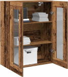 vidaXL rustikaalne buffee klaasustega | Taastatud puidust viimistlus T&auml;ispuidust stiilne ladustamine Ideaalne s&ouml;&ouml;gitoa v&otilde;i elutoa m&ouml;&ouml;bel kodulahenduste jaoks Siseruumides palju hoiuruumi