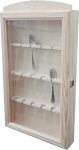 Collector's Display Case You Spoon Collections Mahutavus: 18 lusikat Toorest m&auml;nnipuidust Saate seda v&auml;rvida M&otilde;&otilde;tmed (laius/p&otilde;hi/k&otilde;rgus): 30 * 6,5 * 54 cm