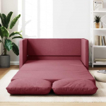 Diivanvoodi 2-in-1 p&otilde;randasuvila magamisfunktsiooniga, veinipunane, 112 x 174 x 55 cm, kangast metallist raam, kaasaegne disain, vastupidav ja vastupidav elutuppa, magamistuppa, k&uuml;lalistetuppa