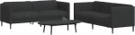 ZEYUAN 3209240 2-osaline diivanikomplekt, must kangas, Lounge diivan, diivanid ja diivanid, l&otilde;&otilde;gastav diivan, diivan elutuppa, diivan koos
