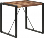 vidaXL Massiivpuidust s&ouml;&ouml;gilaud t&ouml;&ouml;stuslikus stiilis s&ouml;&ouml;gilaud s&ouml;&ouml;gitoa laud s&ouml;&ouml;gitoa k&ouml;&ouml;k 80 x 80 x 75 cm roosipuust viimistlusega terasjalad
