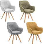 MEUBLE COSY p&ouml;&ouml;rlevad s&ouml;&ouml;gitoolid, 4 tooli, k&ouml;&ouml;gitoolid, polsterdatud toolid, p&ouml;&ouml;rlevad toolid k&auml;etoega, tugitool, meigitool, valmistatud kangast, t&auml;ispuidust jalad s&ouml;&ouml;gituppa, elutuppa, elutuppa
