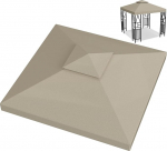 Gazebo asendus varikatuse 3 x 3 m veekindel, UV-kindel, kahekordne kiht ventilatsiooniga, 12 fikseeritud integreeritud rihmaga, k&otilde;rge tihedusega pol&uuml;esterkatus aiamajade, grillide v&otilde;i peotelkide jaoks (khaki).