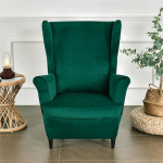 Wing Chair Slipcover Set of 2 - 2 in 1 Design eemaldatav pehme sametist Wing Back Chair Covers tugitool Stretch Covers