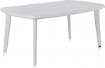 Shaf - Atlantic Garden S&ouml;&ouml;gilaud pikendatav r&otilde;dum&ouml;&ouml;bel terrassile v&otilde;i aeda - valge, 225 x 100 x 73 cm