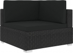 1 St&uuml;ck Sofa-Mittelteil mit Polstern, Outdoor-Modularsofa Mittelst&uuml;ck, Modular-Sofa-Mittelteil ohne Armlehnen f&uuml;r Gartenm&ouml;bel