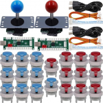 SJ@JX Arcade m&auml;ng 2 m&auml;ngija kontroller DIY komplekt mikro l&uuml;liti nuppu 4&8 viis Joystick null viivitus USB Encoder v&otilde;itlevad Stick k&auml;epidemed konsool PC MAME Raspberry Pi Retropie jaoks
