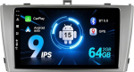 2G + 64G 2 DIN 9-tolline IPS Android 15 autoraadio Toyota Avensis T27 2008-2015 jaoks koos GPS-navigatsiooni toetusega Bluetooth DAB/USB/Carplay/Android Auto/WLAN/4G MirrorLink RDS USBga