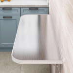 Wandmontierter Klapptisch f&uuml;r K&uuml;che und W&auml;sche, Edelstahl-Werkbank, platzsparender Schreibtisch, faltbarer Schreibtisch f&uuml;r kleine R&auml;ume, L 110 x B 50 cm