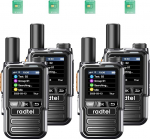 Radtel P8 PoC raadio (Push to Talk mobiilside kaudu), pihuarvutid piiramatu ulatusega kogu riigi jaoks, kahesuunalised raadioside, GXIN amat&ouml;&ouml;rraadio (4 pakki koos 4 SIM-kaardiga)