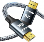 ARISKEEN 8K HDMI 2.1 kaabel 15 m, 48 Gbps kiire nailonist punutud HDMI kaabel, toetab 8K@60HZ, 4K @ 120Hz, &uuml;hildub PS5/4 TV monitor, Blu-ray Soundbar, DVD, s&uuml;learvutiga