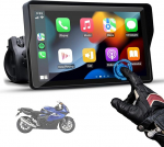 PARKVISION 12,7 cm (5 Zoll) kabelloses Motorrad-Navigationsger&auml;t, Armaturenbrett-Kamera, kompatibel mit Apple CarPlay & Android Auto, wasserdichter Touchscreen, tragbare Bluetooth-Konnektivit&auml;t