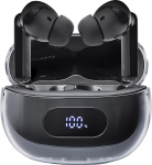 Intenso Buds Plus TWS True Wireless k&otilde;rvaklapid T310AE aktiivse m&uuml;rasummutusega, ENC, Bluetooth ja kuni 25 tundi kestev muusika taasesitus, mustad