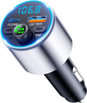 EOIWUY Uuendatud Bluetooth adapter auto, [Kiirlaadimine] FM saatja auto Bluetooth 5.3 koos PD36W & QC3.0 18W, [HiFi Crystal Clear Sound] Autolaadija GPS moodulid
