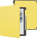 MoKo H&uuml;lle mit Stifthalter f&uuml;r den Neuen 11" Kindle Scribe (3. Generation -2025) & Kindle Scribe Colorsoft (1. Generation 2025), Leichtgewichtige Schutzh&uuml;lle mit Auto Schlaf/Wach, Hellgelb