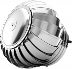 Edelstahl Dachventilator, 160 300mm Automatischer Ger&auml;uschloser Dachventilator Windturbinen Air Vent Dachbodenventilator Drehbare Schornsteinkappe(110mm/4.33in)