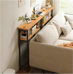 Konsolentisch Nachttischkonsole mit Stauraum, Regal hinter Sofa doppelt Lage, breite robuste Eingangstisch f&uuml;r Flur Schlafzimmer(A,31.5x7.9in/80x20cm)