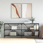 Eleganter Konsole Holztisch Schwarz 180x30x75cm f&uuml;r Flur/Wohnzimmer Model832853