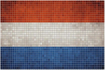 Kangast laualusad, pestavad laualusad s&ouml;&ouml;gilauale, 6 tk, Vintage mosaiik maailma lipp Holland