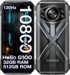 DOOGEE S Cyber Pro V&auml;limaa mobiiltelefon 32GB + 512GB (2TB), 50MP + 32MP + &ouml;&ouml;n&auml;gemine 20MP V&auml;limaa nutitelefon ilma lepinguta Android 14, 6.6 tolli FHD + 120Hz, 10800mAh/33W ehitusplatsil mobiilne