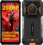 Ulefone Armor 26 Ultra Outdoor mobiiltelefon 5G 2024, 200MP + 64MP kaamera 3.2XTelel objektiiv 24GB + 512GB Android 13 nutitelefon 120W kiirlaadimisega 6.78-tolline FHD + 120Hz 121dB k&otilde;lar 15600mAh aku