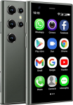 Hipipooo Mini nutitelefon 3-tolline Android 8.1 Dual SIM Mini telefon 1000mAh aku 0.3MP + 2MP kaamera 2GB + 16GB (3G roheline)